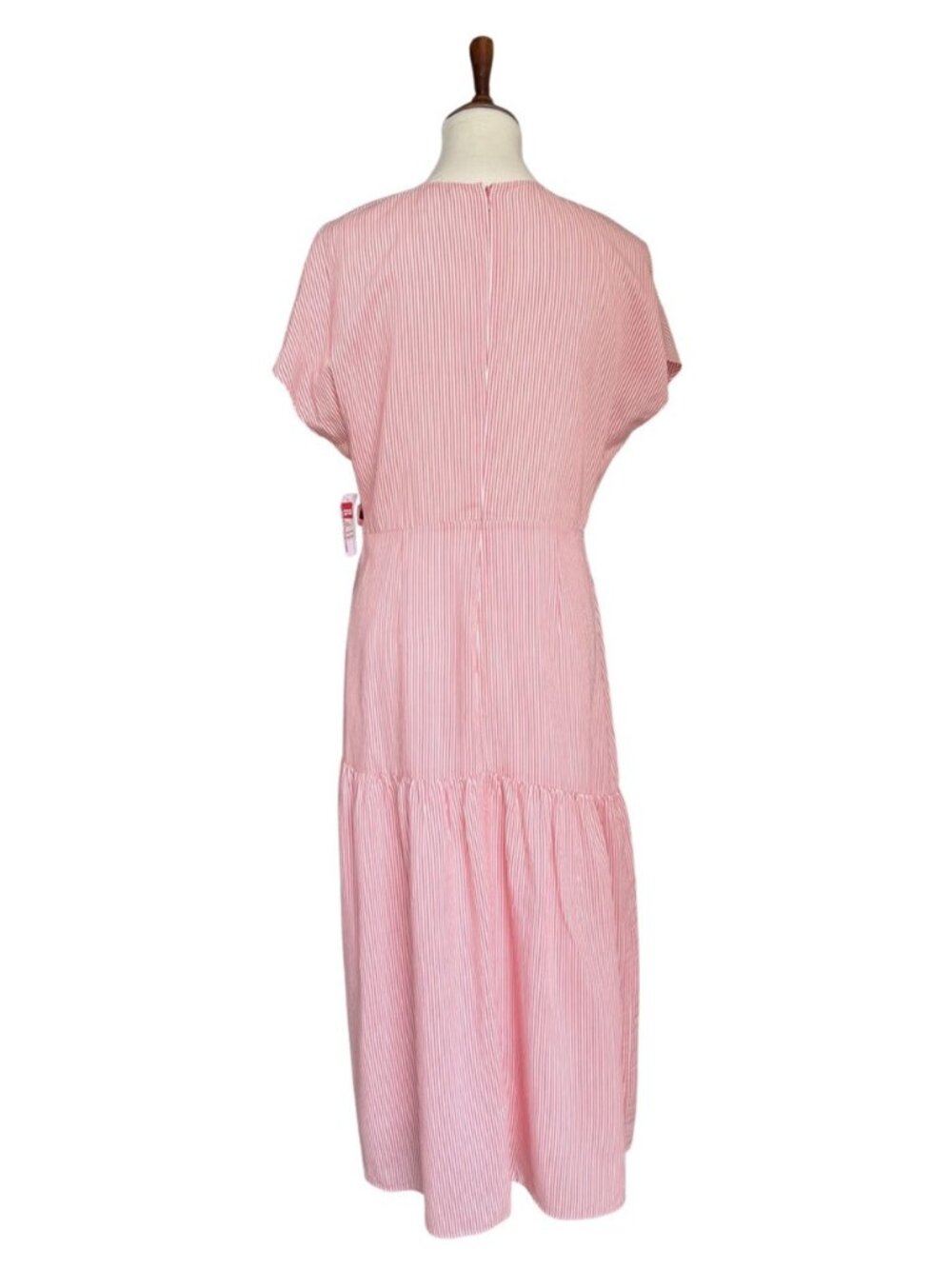 Nordstrom Signature Silk Blend Stripe Belted Dress Size 8 $279 - Picture 10 of 16